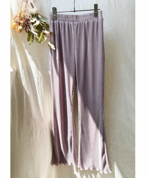 SESTO（セスト）の「アコーディオンプリーツセミフレアパンツ（その他パンツ・レディース・ラベンダー/ライトベージュ/ミント/モカ・M）」の8枚目の写真