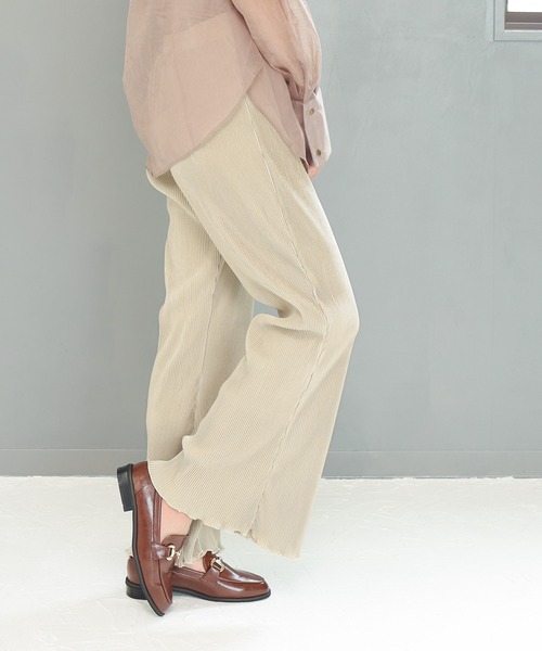 SESTO（セスト）の「アコーディオンプリーツセミフレアパンツ（その他パンツ・レディース・ラベンダー/ライトベージュ/ミント/モカ・M）」の16枚目の写真