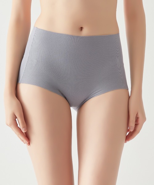 GUNZE(グンゼ)の「KIREILABO/キレイラボ レギュラーショーツ 完全無縫製 綿混(ショーツ・レディース・杢グレー/パープル/ピンク/サックスブルー/スモークピンク/ブラック/ベージュ/ライトベージュ/ピンク系その他/ライトブルー/チャコールグレー/ライラック/ブルーグレー/カーキ/ピンク系その他2/ブルー/ピンク系その他3/ブルー系その他/ベージュ系その他/グリーン系その他/レッド系その他/クリーム/グリーン系その他2/ピンク系その他4/グレー/グレー系その他/ブルー系その他2・LARGE/X-LARGE/MEDIUM/SMALL)」の18枚目の写真