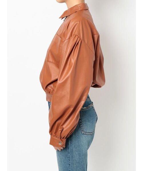 jouetie（ジュエティ）の「ボリュームスリーブジップジャケット（その他アウター・レディース・ブラック/イエロー/ミント/ブラウン・MEDIUM）」の16枚目の写真