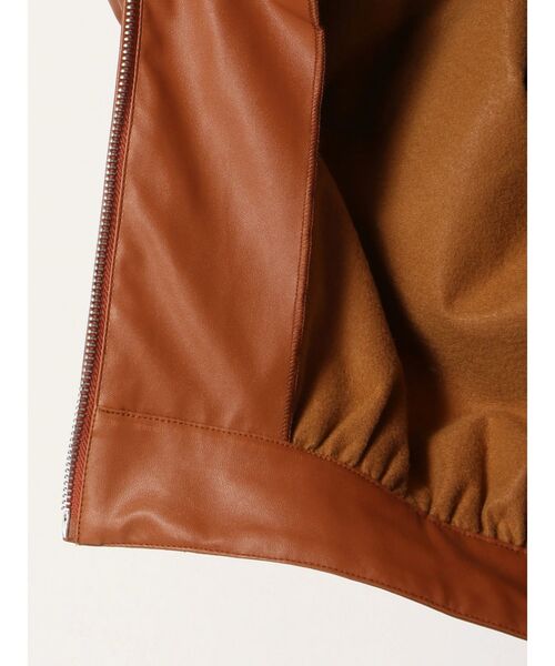 jouetie（ジュエティ）の「ボリュームスリーブジップジャケット（その他アウター・レディース・ブラック/イエロー/ミント/ブラウン・MEDIUM）」の12枚目の写真