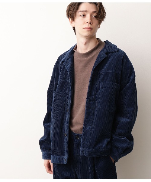JUNRED（ジュンレッド）の「【セットアップ可能】コーデュロイショートブルゾン（ブルゾン・メンズ・ブラック/ベージュ/ブルー・S/M/L）」の3枚目の写真