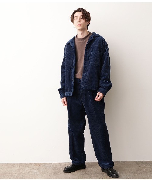 JUNRED（ジュンレッド）の「【セットアップ可能】コーデュロイショートブルゾン（ブルゾン・メンズ・ブラック/ベージュ/ブルー・S/M/L）」の4枚目の写真