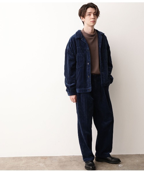 JUNRED（ジュンレッド）の「【セットアップ可能】コーデュロイショートブルゾン（ブルゾン・メンズ・ブラック/ベージュ/ブルー・S/M/L）」の5枚目の写真