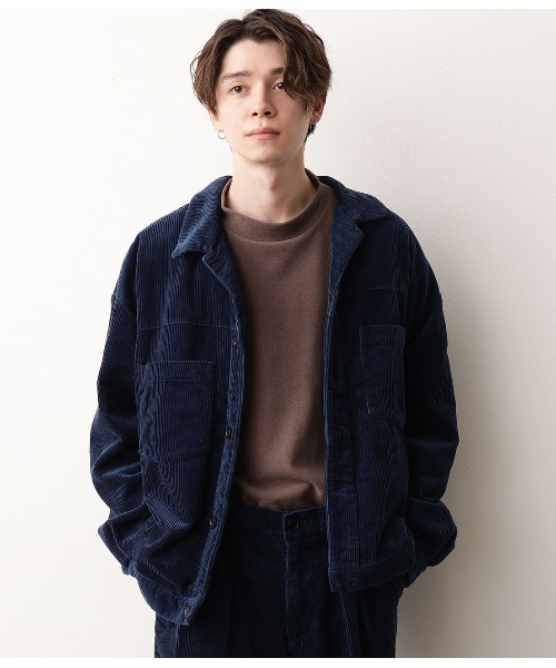 JUNRED（ジュンレッド）の「【セットアップ可能】コーデュロイショートブルゾン（ブルゾン・メンズ・ブラック/ベージュ/ブルー・S/M/L）」の6枚目の写真
