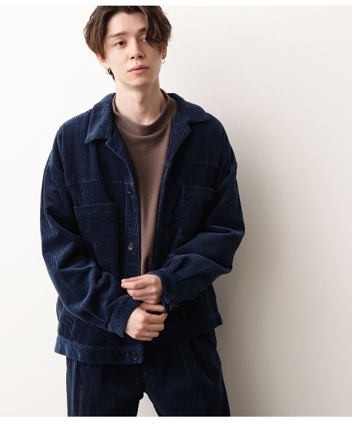 JUNRED（ジュンレッド）の「【セットアップ可能】コーデュロイショートブルゾン（ブルゾン・メンズ・ブラック/ベージュ/ブルー・S/M/L）」の7枚目の写真