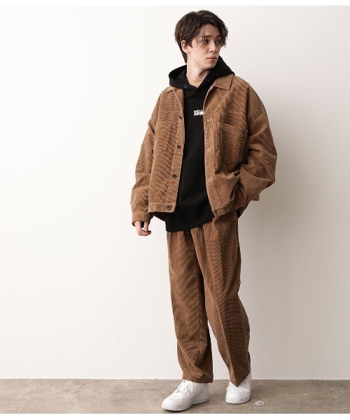 JUNRED（ジュンレッド）の「【セットアップ可能】コーデュロイショートブルゾン（ブルゾン・メンズ・ブラック/ベージュ/ブルー・S/M/L）」の9枚目の写真