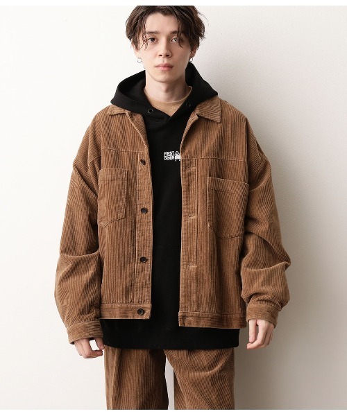 JUNRED（ジュンレッド）の「【セットアップ可能】コーデュロイショートブルゾン（ブルゾン・メンズ・ブラック/ベージュ/ブルー・S/M/L）」の10枚目の写真