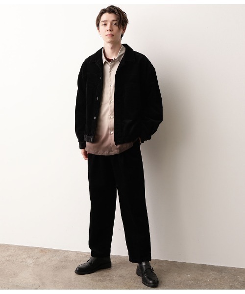 JUNRED（ジュンレッド）の「【セットアップ可能】コーデュロイショートブルゾン（ブルゾン・メンズ・ブラック/ベージュ/ブルー・S/M/L）」の12枚目の写真