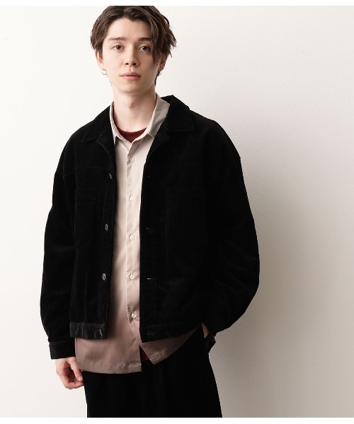 JUNRED（ジュンレッド）の「【セットアップ可能】コーデュロイショートブルゾン（ブルゾン・メンズ・ブラック/ベージュ/ブルー・S/M/L）」の14枚目の写真