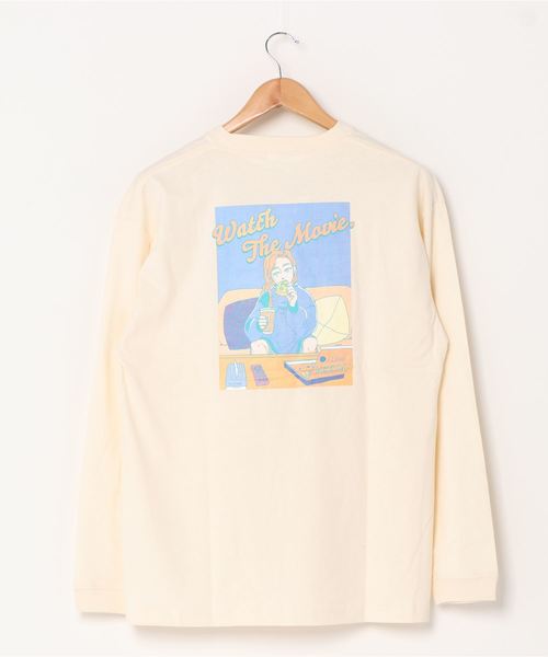 WEGO（ウィゴー）の「WEGO/グラフィックモチーフロンT（Tシャツ/カットソー・メンズ・ホワイト/ダークグリーン/アイボリー/ホワイト系その他・LARGE/MEDIUM/SMALL）」の21枚目の写真