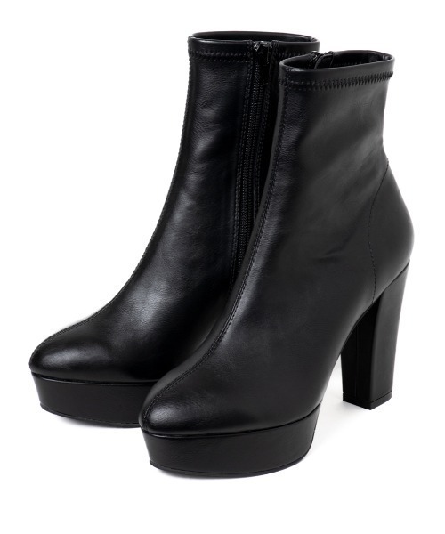 R&E（アールアンドイー）の「【20AW新作】【R&E】ストーム付きセンターシームショートブーツ（ブーツ・レディース・ブラック/ブラック系その他・LL/S/M/L）」の9枚目の写真