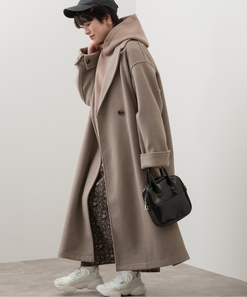 Ambre Neige（アンブルネージュ）の「【パウダーのようなさらさら感。マシュマロのようなもちもち感。】パウダリーパーカー／WEB/EC限定商品（パーカー・レディース・ホワイト/モカ/グレー系その他・MEDIUM/LARGE）」の21枚目の写真