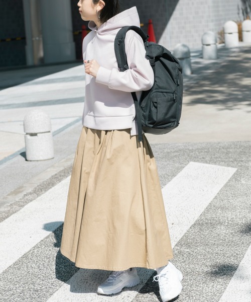 OURきれいめパーカー　リッチベージュ　完売再販なし JUNRED(ジュンレッド) / エッジスプレースウェットダブルジップ