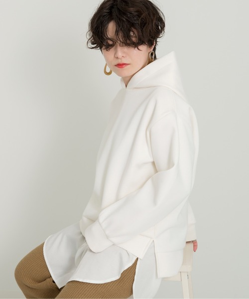 Ambre Neige（アンブルネージュ）の「【パウダーのようなさらさら感。マシュマロのようなもちもち感。】パウダリーパーカー／WEB/EC限定商品（パーカー・レディース・ホワイト/モカ/グレー系その他・MEDIUM/LARGE）」の17枚目の写真