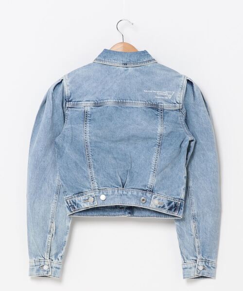 Guess（ゲス）の「80s Teddy Denim Jacket（デニムジャケット・レディース・ライトインディゴブルー・X-SMALL/SMALL/MEDIUM/LARGE）」の6枚目の写真