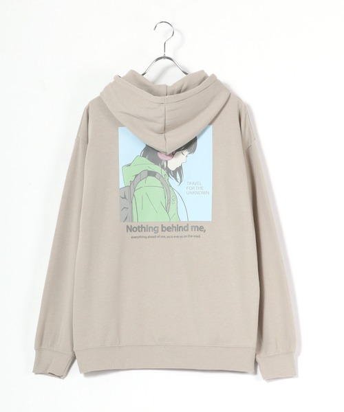 Lazar(ラザル)の「バックプリント Girl イラスト グラフィック ビッグシルエット スウェット パーカー/フーディー(パーカー・メンズ・ベージュ系その他/ブラック/ホワイト/ブラック系その他/ホワイト系その他/ミント/グレイッシュベージュ/ブルーグリーン・LL/M/L)」の20枚目の写真