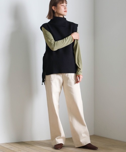 select MOCA（セレクトモカ）の「2021 SS ハイネックリンキングニュアンストップス（Tシャツ/カットソー・レディース・ブルー/グリーン/アイボリー・FREE）」の10枚目の写真