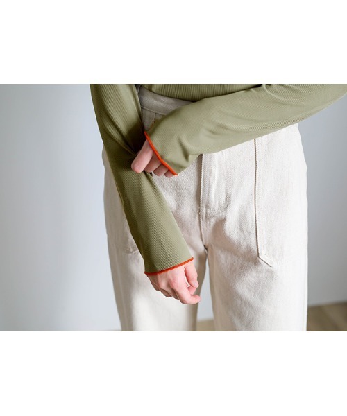 select MOCA（セレクトモカ）の「2021 SS ハイネックリンキングニュアンストップス（Tシャツ/カットソー・レディース・ブルー/グリーン/アイボリー・FREE）」の7枚目の写真