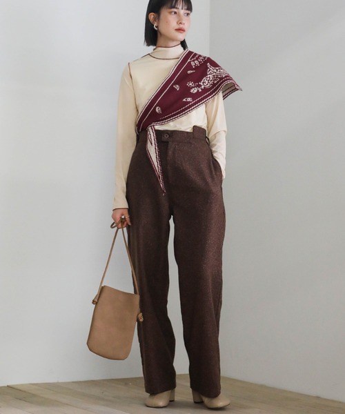 select MOCA（セレクトモカ）の「2021 SS ハイネックリンキングニュアンストップス（Tシャツ/カットソー・レディース・ブルー/グリーン/アイボリー・FREE）」の16枚目の写真