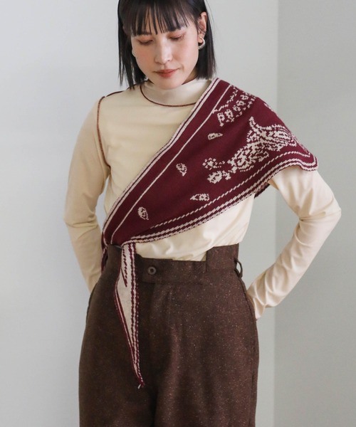 select MOCA（セレクトモカ）の「2021 SS ハイネックリンキングニュアンストップス（Tシャツ/カットソー・レディース・ブルー/グリーン/アイボリー・FREE）」の17枚目の写真