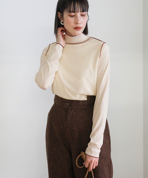 2021 SS ハイネックリンキングニュアンストップス（Tシャツ/カットソー