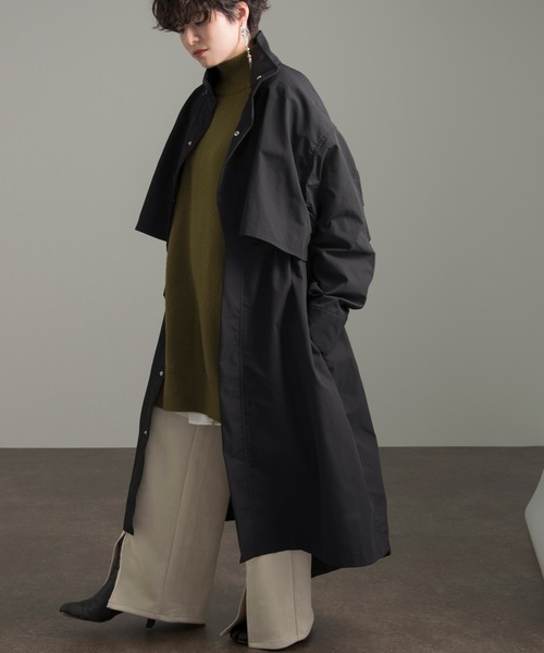 Ambre Neige（アンブルネージュ）の「キルティングライナー付きタックスリーブモッズコート／【WEB/EC限定商品】（モッズコート・レディース・ブラック/ベージュ/カーキ・FREE）」の17枚目の写真