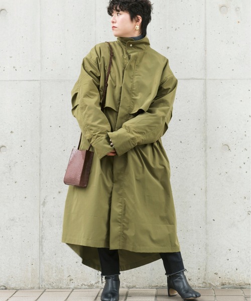 Ambre Neige（アンブルネージュ）の「キルティングライナー付きタックスリーブモッズコート／【WEB/EC限定商品】（モッズコート・レディース・ブラック/ベージュ/カーキ・FREE）」の22枚目の写真