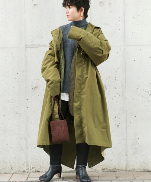 Ambre Neige（アンブルネージュ）の「キルティングライナー付きタックスリーブモッズコート／【WEB/EC限定商品】（モッズコート・レディース・ブラック/ベージュ/カーキ・FREE）」の21枚目の写真