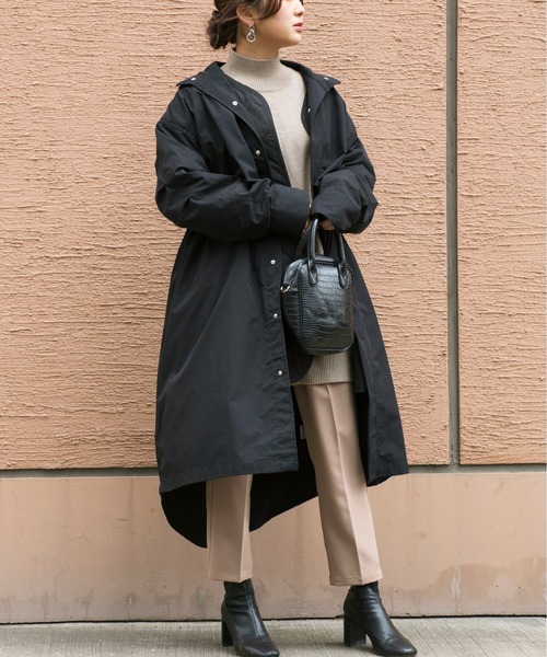 Ambre Neige（アンブルネージュ）の「キルティングライナー付きタックスリーブモッズコート／【WEB/EC限定商品】（モッズコート・レディース・ブラック/ベージュ/カーキ・FREE）」の4枚目の写真