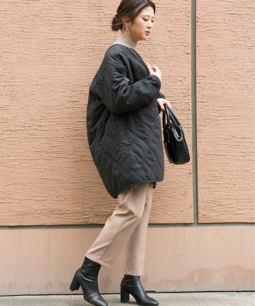 Ambre Neige（アンブルネージュ）の「キルティングライナー付きタックスリーブモッズコート／【WEB/EC限定商品】（モッズコート・レディース・ブラック/ベージュ/カーキ・FREE）」の11枚目の写真