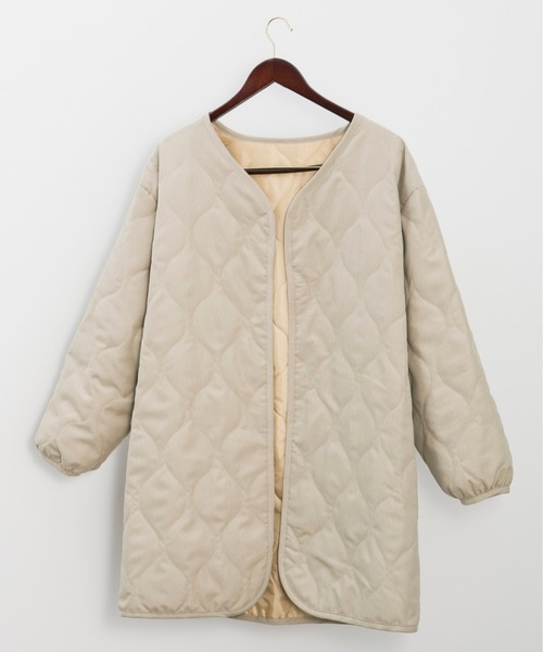 Ambre Neige（アンブルネージュ）の「キルティングライナー付きタックスリーブモッズコート／【WEB/EC限定商品】（モッズコート・レディース・ブラック/ベージュ/カーキ・FREE）」の16枚目の写真