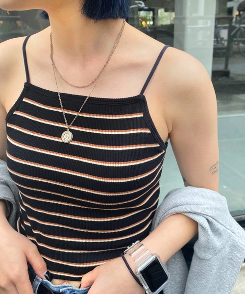 WHO'S WHO gallery（フーズフーギャラリー）の「リブキャミ（キャミソール・レディース・ブラック/グレー/オフホワイト/ベージュ系その他/サックスブルー/ホワイト/グレー系その他/ブラック系その他/グリーン/ブラウン・FREE）」の20枚目の写真