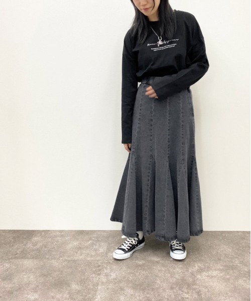 apres jour mignon(アプレジュールミニョン)の「シンプルロゴロンT【ZOZOTOWN限定アイテム】(Tシャツ/カットソー・レディース・アイボリー/ブラック/オフホワイト・X-LARGE/フリー)」の18枚目の写真