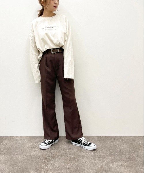 apres jour mignon(アプレジュールミニョン)の「シンプルロゴロンT【ZOZOTOWN限定アイテム】(Tシャツ/カットソー・レディース・アイボリー/ブラック/オフホワイト・X-LARGE/フリー)」の14枚目の写真