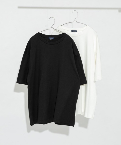 ITEMS URBANRESEARCH（アイテムズ アーバンリサーチ）の「2-PACK ビッグシルエットTシャツ（Tシャツ/カットソー・メンズ・ベージュ/ブルー/ブラック/ゴールド/パープル・LARGE/MEDIUM/SMALL）」の2枚目の写真
