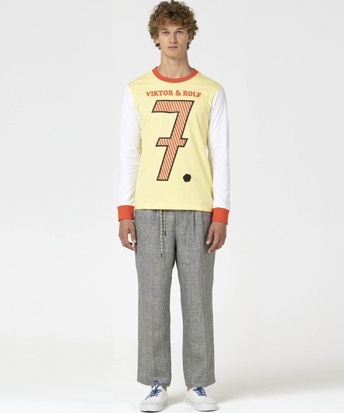 VIKTOR&ROLF（ヴィクター&ロルフ）の「VIKTOR&ROLF(ヴィクター＆ロルフ) 7 ロングTシャツ（Tシャツ/カットソー・メンズ・イエロー/ライトブルー・L/S/M/XL）」の6枚目の写真