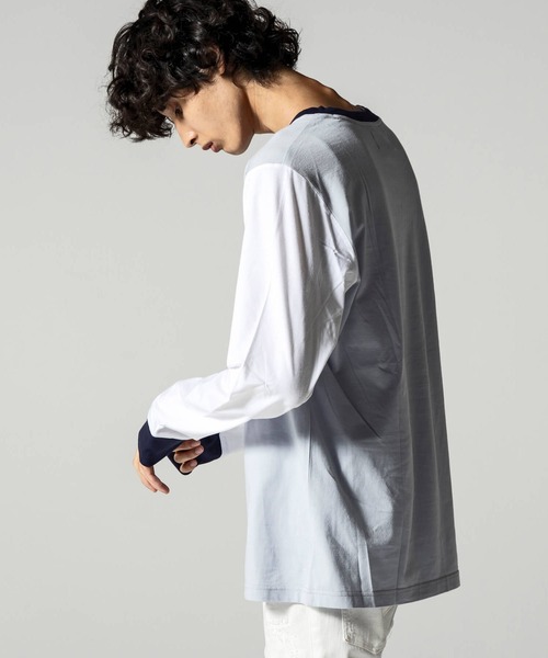 VIKTOR&ROLF（ヴィクター&ロルフ）の「VIKTOR&ROLF(ヴィクター＆ロルフ) 7 ロングTシャツ（Tシャツ/カットソー・メンズ・イエロー/ライトブルー・L/S/M/XL）」の9枚目の写真