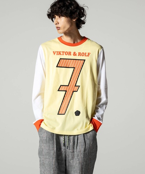 VIKTOR&ROLF（ヴィクター&ロルフ）の「VIKTOR&ROLF(ヴィクター＆ロルフ) 7 ロングTシャツ（Tシャツ/カットソー・メンズ・イエロー/ライトブルー・L/S/M/XL）」の19枚目の写真