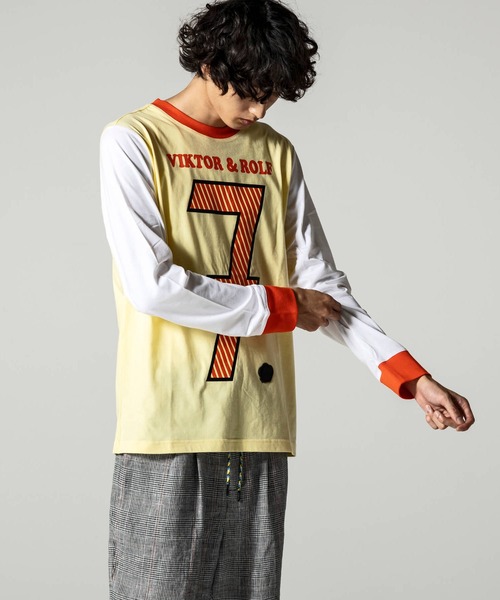 VIKTOR&ROLF（ヴィクター&ロルフ）の「VIKTOR&ROLF(ヴィクター＆ロルフ) 7 ロングTシャツ（Tシャツ/カットソー・メンズ・イエロー/ライトブルー・L/S/M/XL）」の20枚目の写真