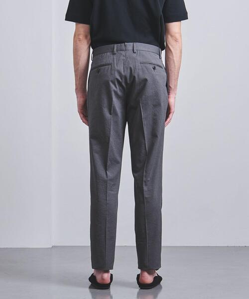 ＜CARUSO（カルーゾ）＞ シアサッカー 1プリーツ パンツ