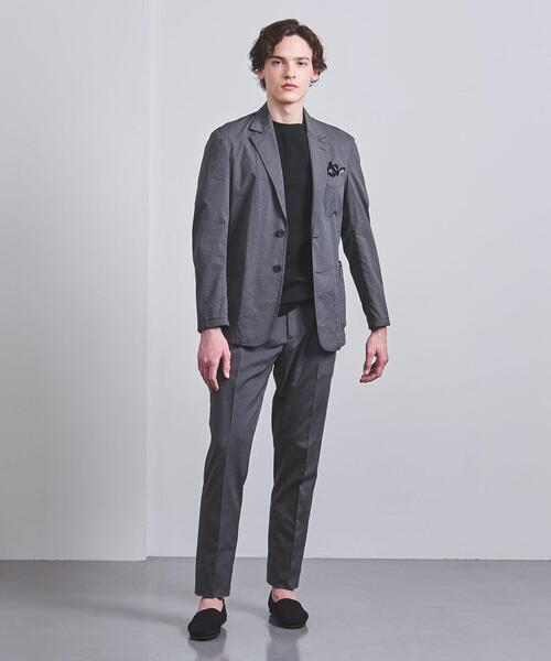 ＜CARUSO（カルーゾ）＞ シアサッカー 1プリーツ パンツ