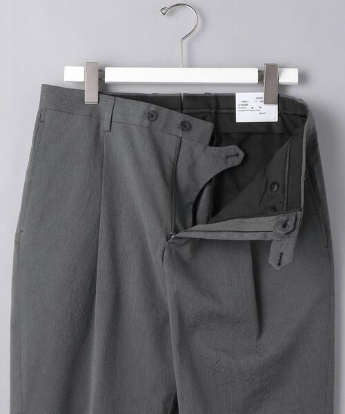 ＜CARUSO（カルーゾ）＞ シアサッカー 1プリーツ パンツ