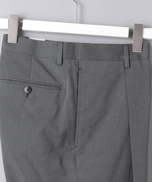 ＜CARUSO（カルーゾ）＞ シアサッカー 1プリーツ パンツ