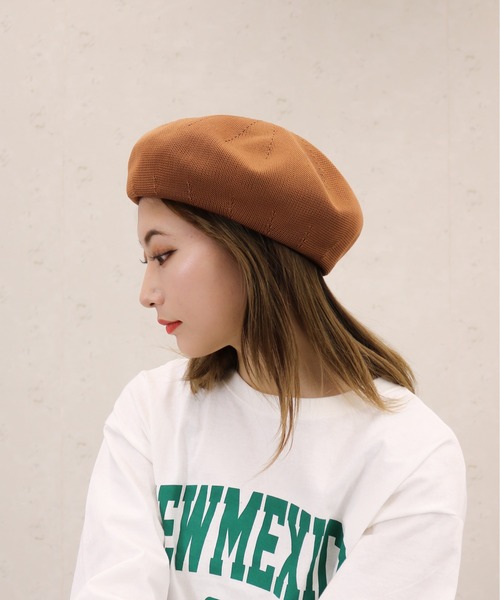 Per sist ence（パーシエンス）の「Per sist ence/パーシエンス　シンプルカラーサーモベレー（ハンチング/ベレー帽・レディース・アイボリー/ブラウン/ベージュ/ブラック/カーキ/グレイッシュベージュ/ブルー・FREE）」の20枚目の写真