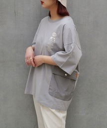 179/WG | 異素材ポケットビッグＴシャツ(Tシャツ/カットソー)
