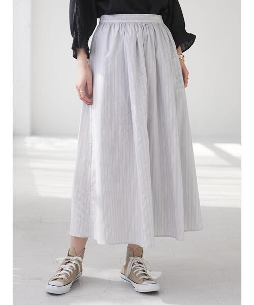 CRAFT STANDARD BOUTIQUE(クラフトスタンダードブティック)の「綿ブロードギャザースカート② *◇(スカート・レディース・ブルー系その他4/ライトグレー・MEDIUM/LARGE)」の7枚目の写真