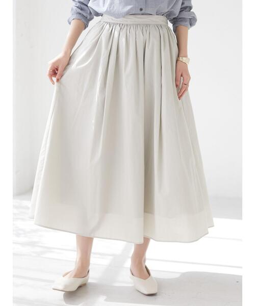 CRAFT STANDARD BOUTIQUE(クラフトスタンダードブティック)の「綿ブロードギャザースカート② *◇(スカート・レディース・ブルー系その他4/ライトグレー・MEDIUM/LARGE)」の12枚目の写真