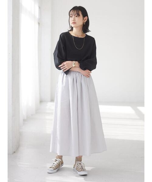CRAFT STANDARD BOUTIQUE(クラフトスタンダードブティック)の「綿ブロードギャザースカート② *◇(スカート・レディース・ブルー系その他4/ライトグレー・MEDIUM/LARGE)」の13枚目の写真