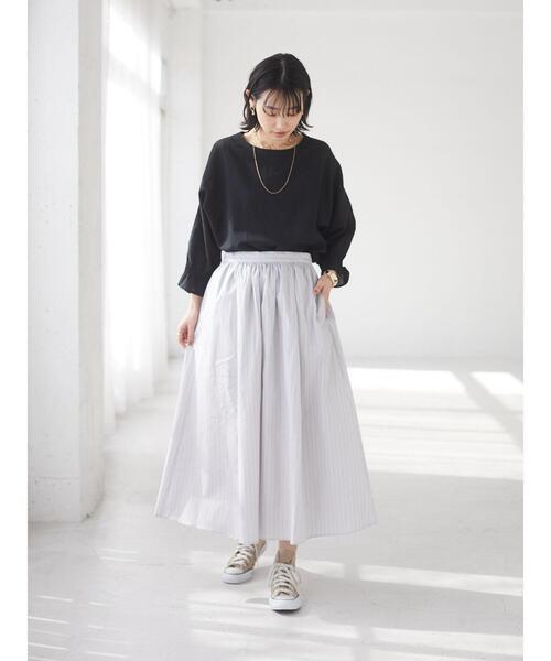 CRAFT STANDARD BOUTIQUE(クラフトスタンダードブティック)の「綿ブロードギャザースカート② *◇(スカート・レディース・ブルー系その他4/ライトグレー・MEDIUM/LARGE)」の14枚目の写真